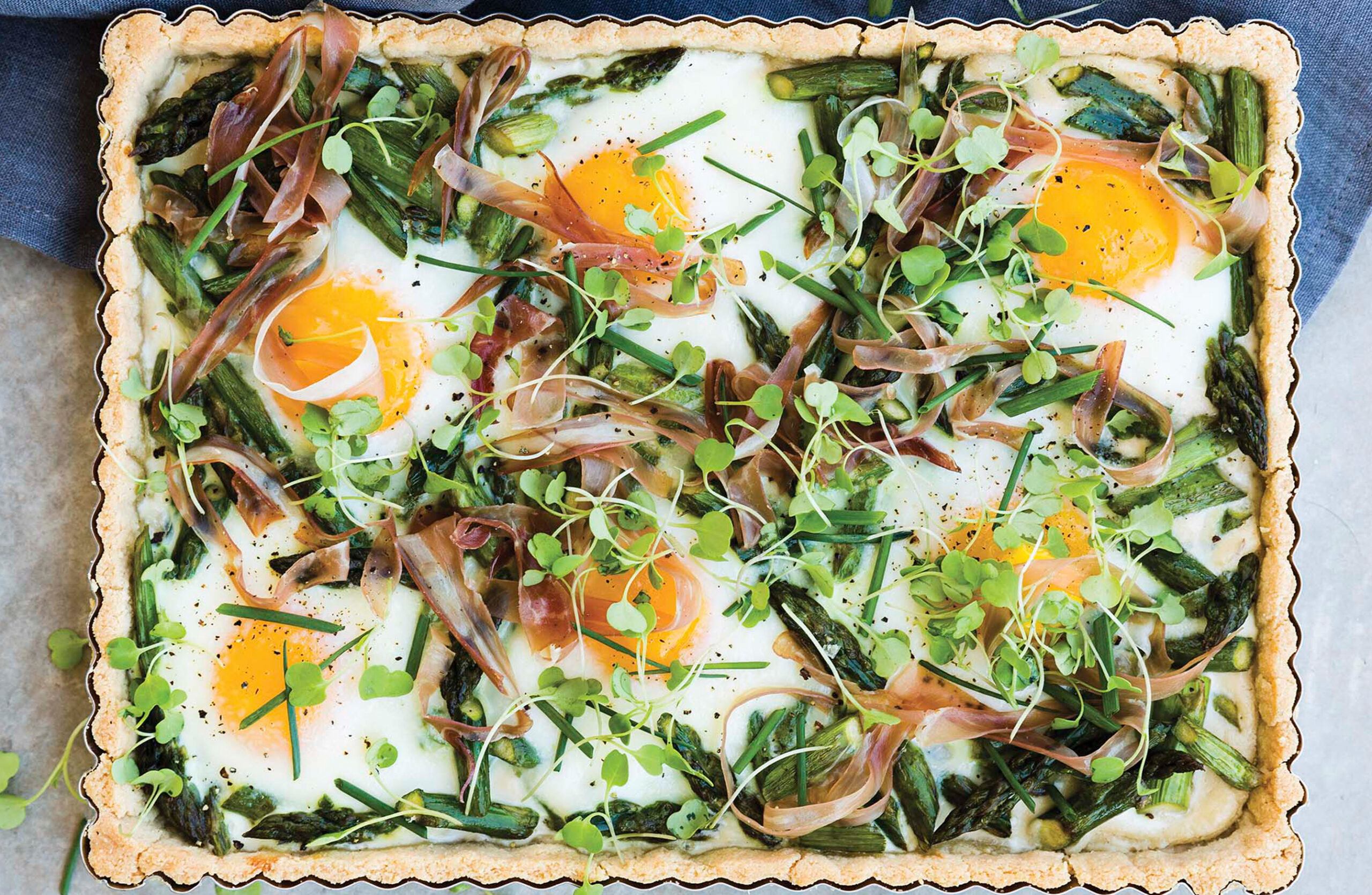 Asparagus Prosciutto Tart (Gluten Free & Paleo!)