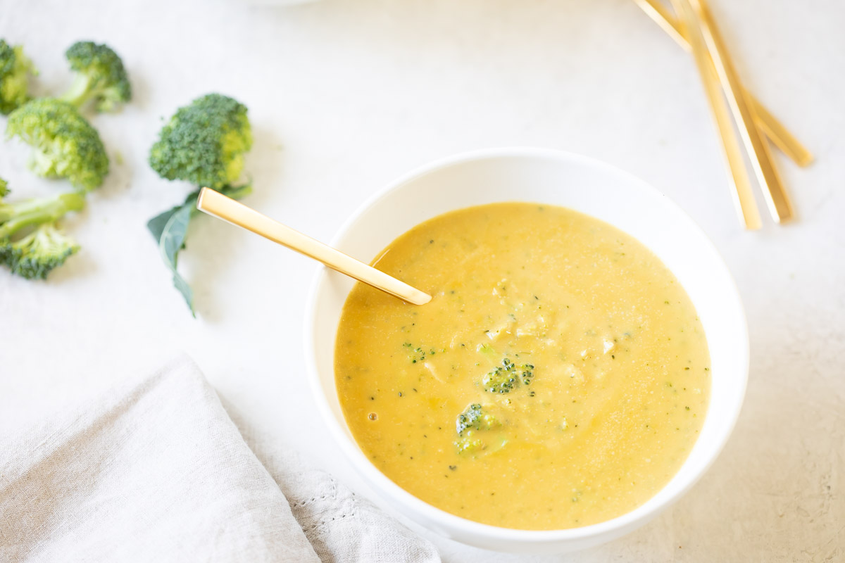 Double Cheddar Broccoli Soup at Whole Foods Market