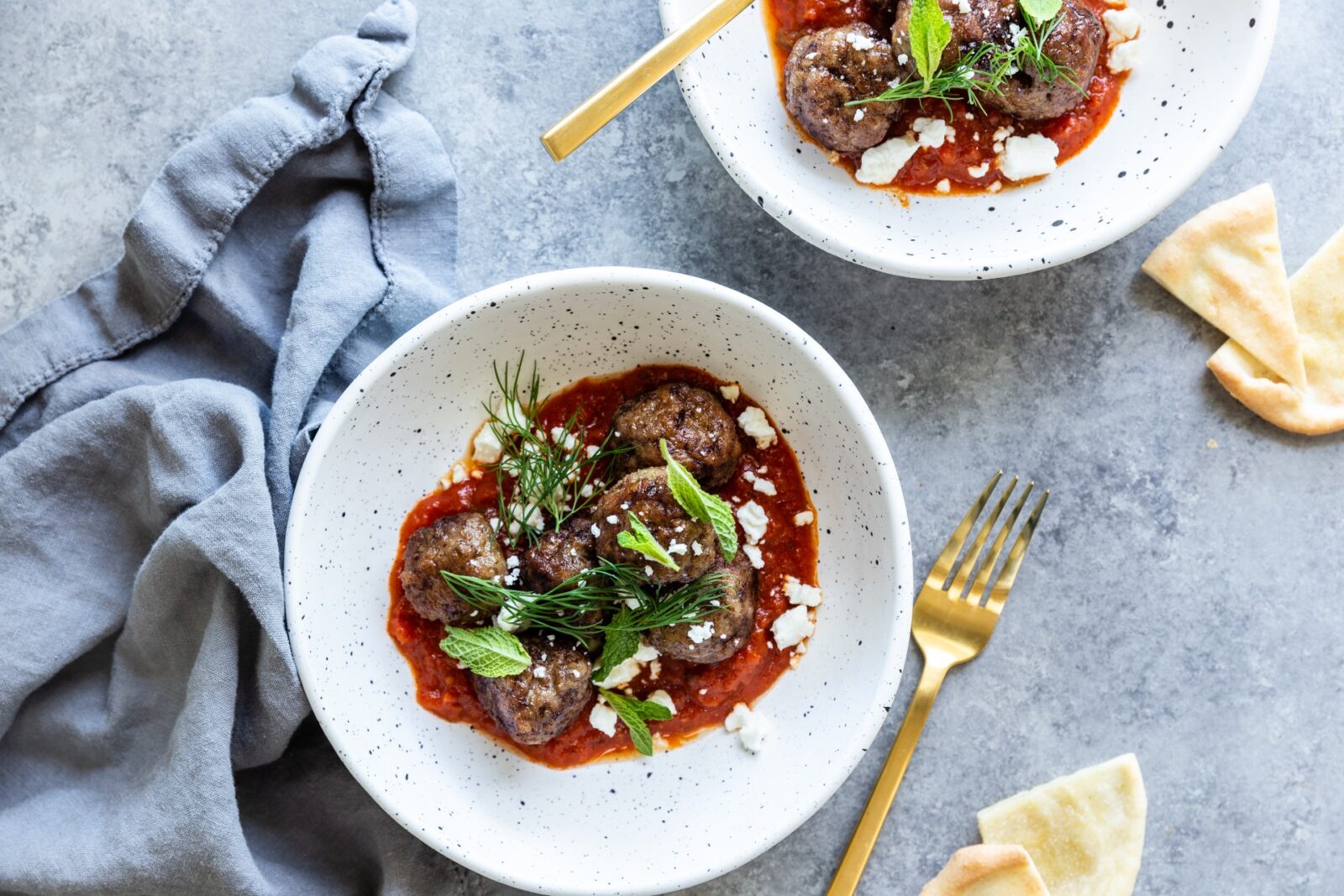 Paleo Lamb Keftedes with Spiced Tomato Sauce and Feta Danielle Walker