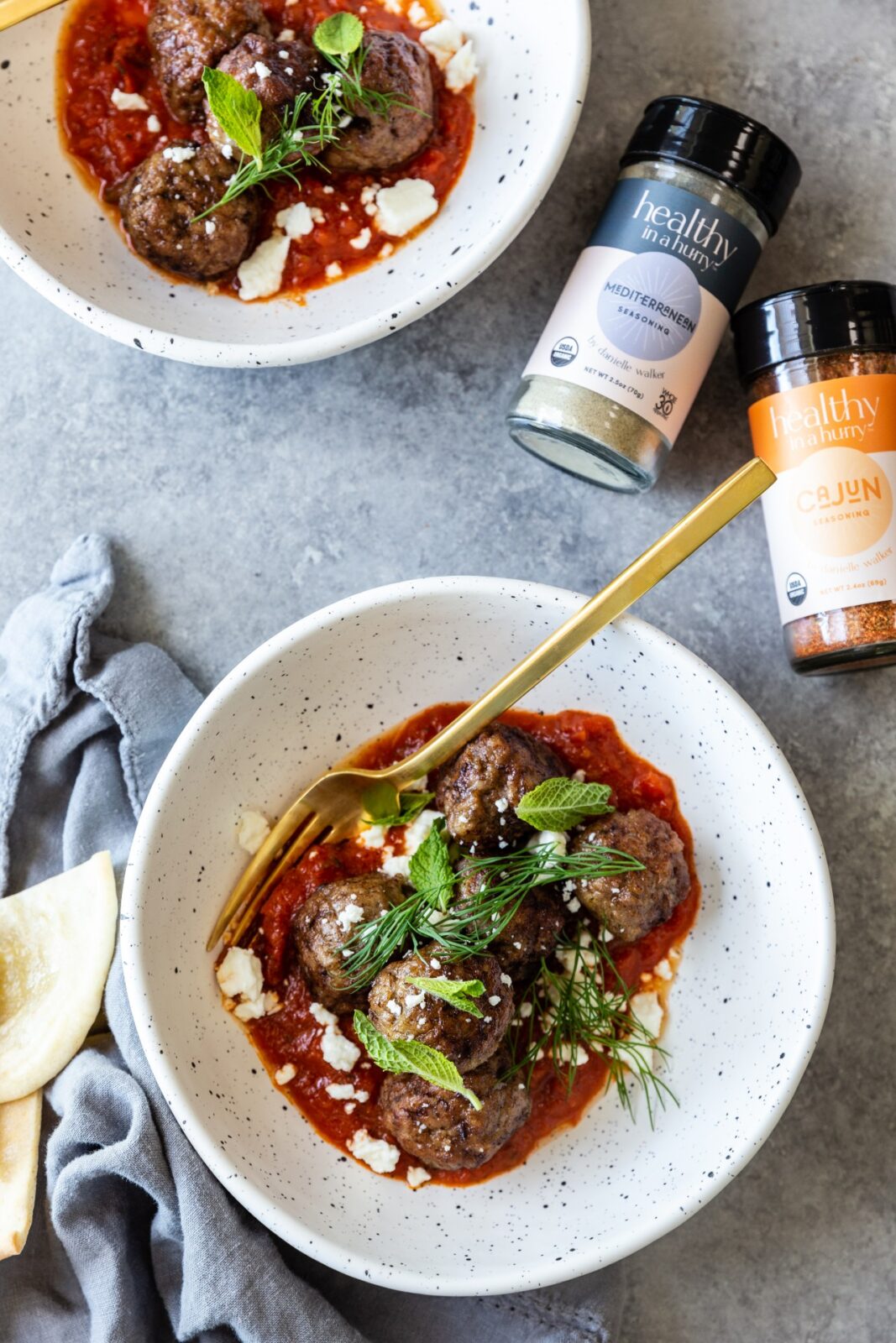 Paleo Lamb Keftedes with Spiced Tomato Sauce and Feta Danielle Walker
