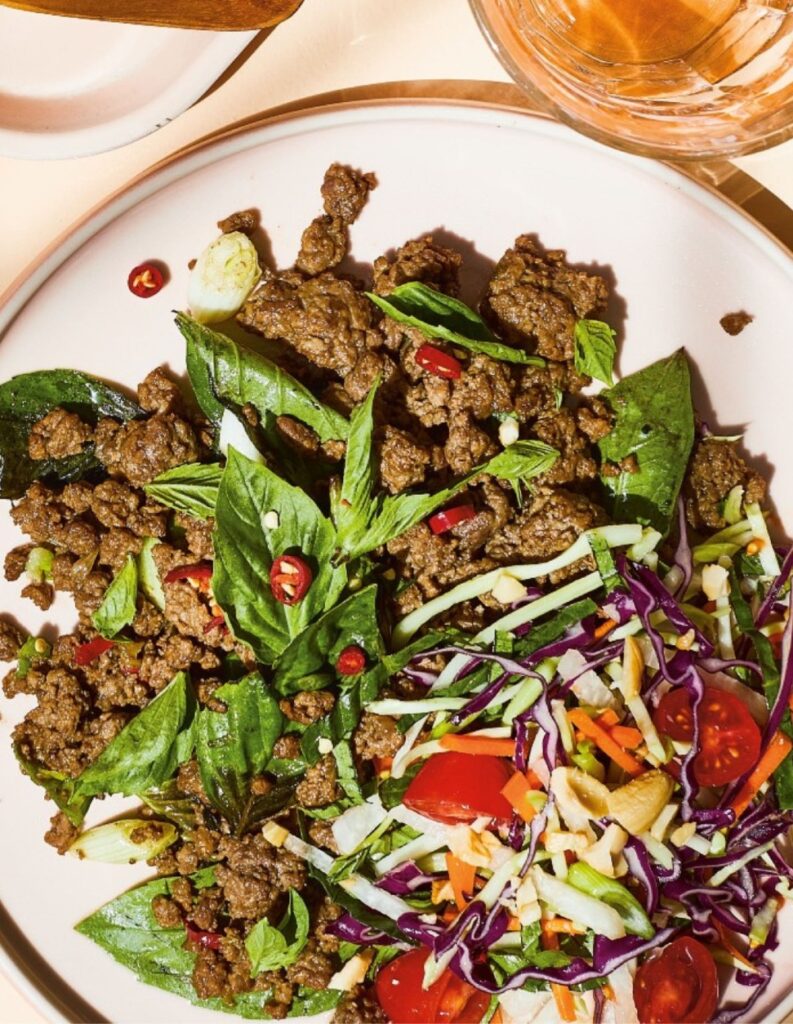 image of thai basil beef, paleo and gluten-free and whole30 compliant
