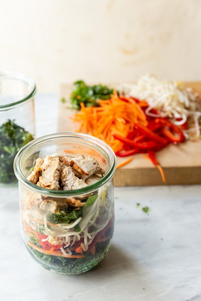 kale crunch mason jar salad ingredients 