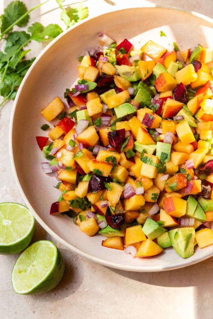 image of stone fruit salsa in a bowl