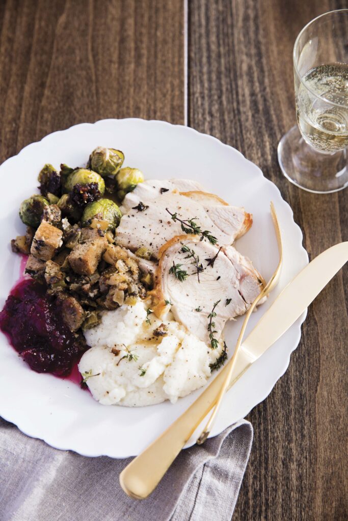 image of thanksgiving plate on a table