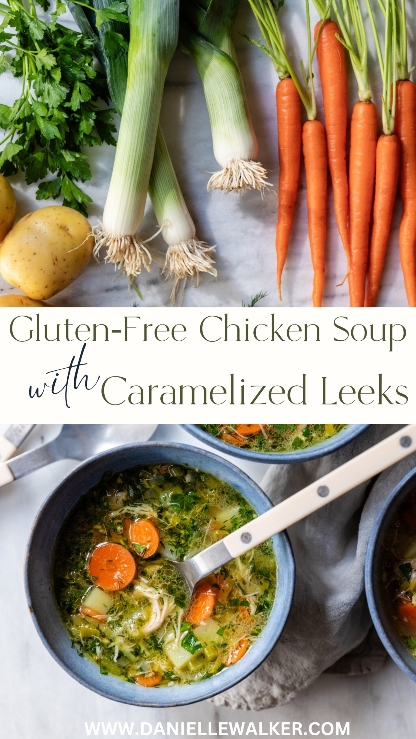 Gluten Free Chicken Soup with Caramelized Leeks Danielle Walker